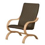 Fauteuil Bueno Vista Tissu structuré - Taupe - Beige - Hêtre