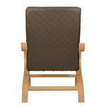 Fauteuil Bueno Vista Tissu structuré - Taupe - Beige - Hêtre