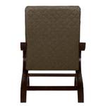 Fauteuil Bueno Vista structuurstof Taupe - Donkerbruin - Wenge
