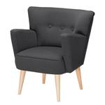 Fauteuil Bumberry geweven stof - Antraciet