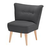 Fauteuil Bumberry geweven stof Donkergrijs