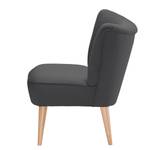 Fauteuil Bumberry geweven stof Donkergrijs