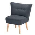 Fauteuil Bumberry geweven stof Jeansblauw