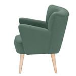 Fauteuil Bumberry geweven stof - Zeegroen