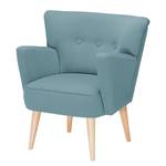 Fauteuil Bumberry geweven stof - Mintgrijs