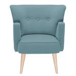 Fauteuil Bumberry geweven stof - Mintgrijs