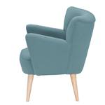 Fauteuil Bumberry geweven stof - Mintgrijs