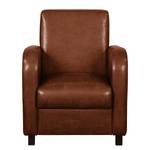 Fauteuil Cadeby kunstleer - Middel bruin