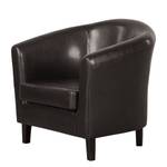 Fauteuil Caledon Cuir synthétique - Marron foncé