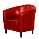 Fauteuil Caledon Cuir synthétique - Rouge