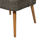 Fauteuil Capain geweven stof - Bruin/grijs