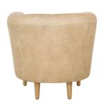 Fauteuil Casales Imitation cuir vieilli - Beige