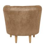 Fauteuil Casales antiek leren look - Latte Macchiattokleurig