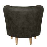 Fauteuil Casales Aspect cuir antique - Anthracite