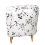 Fauteuil Casales Tissu - Blanc / Gris