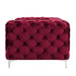 Fauteuil Leominster II Velours - Rouge bordeaux - Rouge Bordeaux