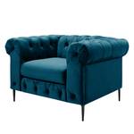 Fauteuil Cayley Velours - Bleu marine - Bleu marine