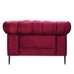 Fauteuil Cayley Velours - Rouge bordeaux - Rouge Bordeaux