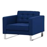 Fauteuil Chelsea geweven stof Stof Ramira: Blauw - Beugelpoten