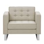 Fauteuil Chelsea geweven stof Stof Selva: Beige - Beugelpoten