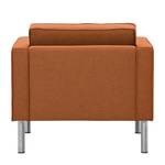 Fauteuil Chelsea geweven stof Geweven stof Milan: Roestbruin - Cilinder