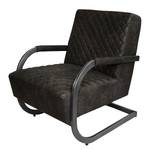 Fauteuil Cisco Aspect cuir vieilli - Basalte