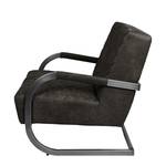 Fauteuil Cisco Aspect cuir vieilli - Basalte