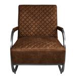 Fauteuil Cisco antieke leerlook - Middel bruin