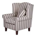 Fauteuil Colmar chocoladekleurige katoenen stof - Met hocker