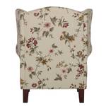 Fauteuil Red Rose geweven stof - bloemen - Beige - Zonder hocker