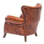 Fauteuil Country Side bruin echt leer