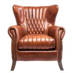 Fauteuil Country Side Cuir véritable Marron