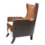 Fauteuil Denver Cow (cuir véritable) Marron / Blanc