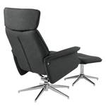 Sessel Dingle (mit Hocker) Webstoff - Grau