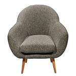 Fauteuil Donzac geweven stof - Bruin/grijs