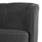 Fauteuil Edenton geweven stof - grijs - Zonder hocker