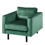 Fauteuil Edina fluweel - Zeegroen