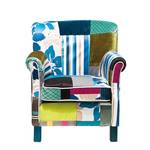 Fauteuil Elégant Tissu Patchwork