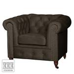 Fauteuil Esplanada Velours - Marron bison