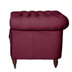 Fauteuil Esplanada Velours - Rouge Bordeaux