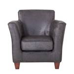 Fauteuil Even Microfibre marron foncé