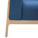 Fauteuil Fleek Tissu Ever : Bleu foncé - Beige