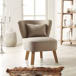 Fauteuil Freya II geweven stof beige - Cappuccinokleurig