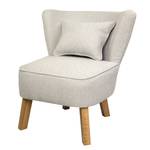 Fauteuil Freya III geweven stof beige - Lichtgrijs