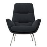 Fauteuil Garbo VI Tissu - Tissu Saia: Anthracite - Chrome brillant