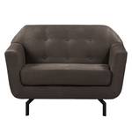 Fauteuil Giarra Aspect cuir vieilli - Gris marron