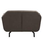 Fauteuil Giarra Aspect cuir vieilli - Gris marron