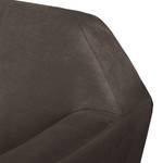 Fauteuil Giarra Aspect cuir vieilli - Gris marron