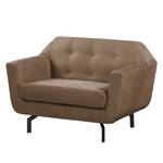 Fauteuil Giarra Aspect cuir vieilli - Gris congo