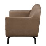 Fauteuil Giarra Aspect cuir vieilli - Gris congo